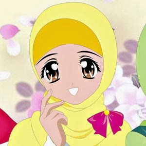 gambar kartun muslimah cantik cute