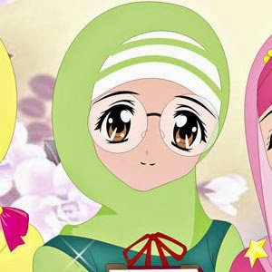 gambar kartun muslimah cantik cute