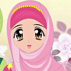 gambar kartun muslimah cantik cute
